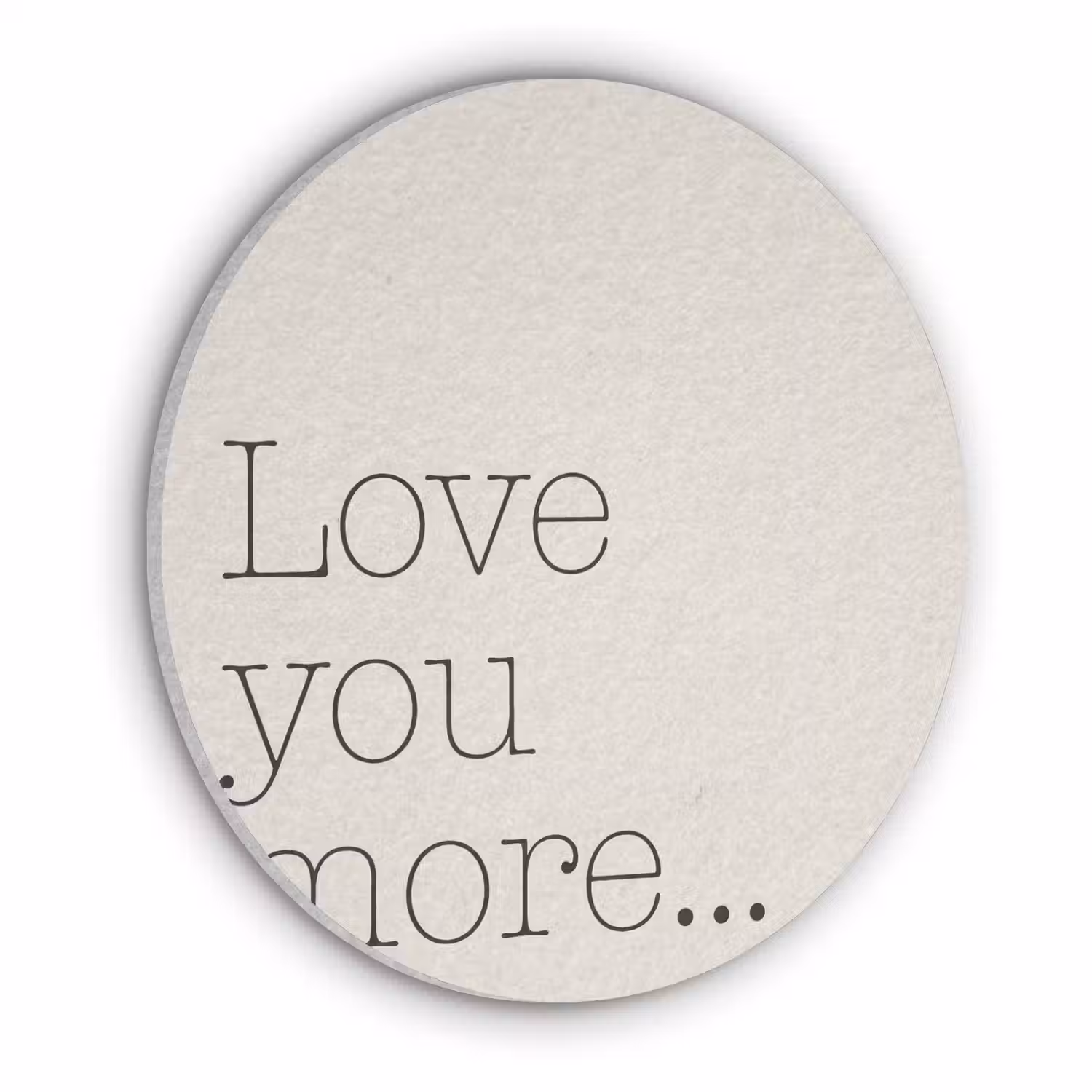 Minimalistisch - Love - Beige Akoestische PET Vilt - Rond klein -3d