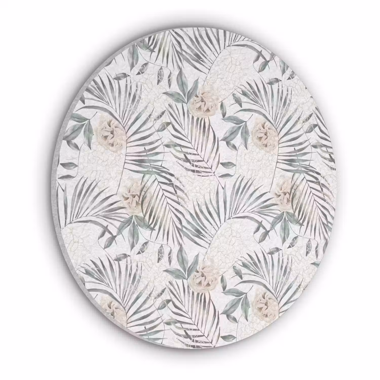 Monstera - Palmblad - Jungle - Tropisch Akoestische PET Vilt - Rond klein -3d