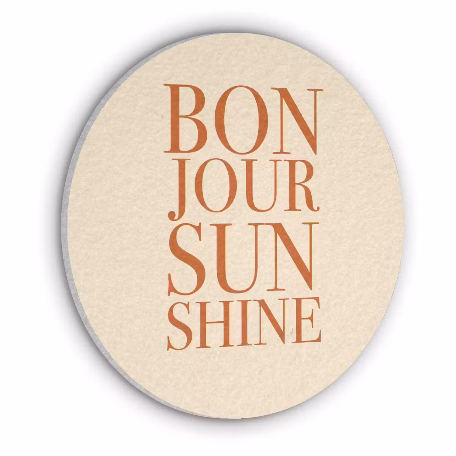 Oranje - Quote - Sun Akoestische PET Vilt - Rond klein -3d