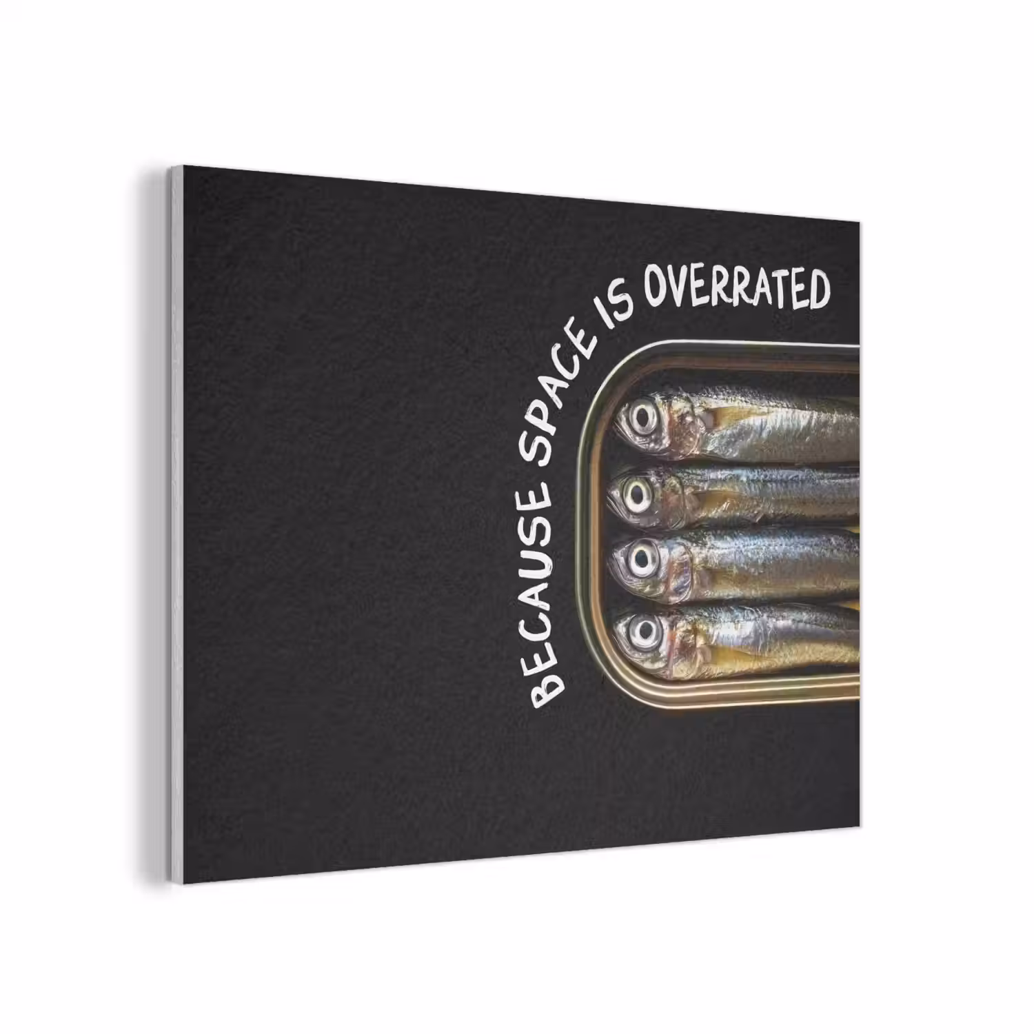 Sardines - Tekst - Vis - Blik PET vilt klein -3d