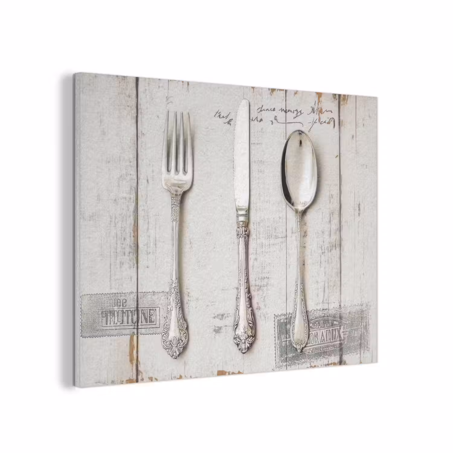 Zilver - Bestek - Hout PET vilt klein -3d