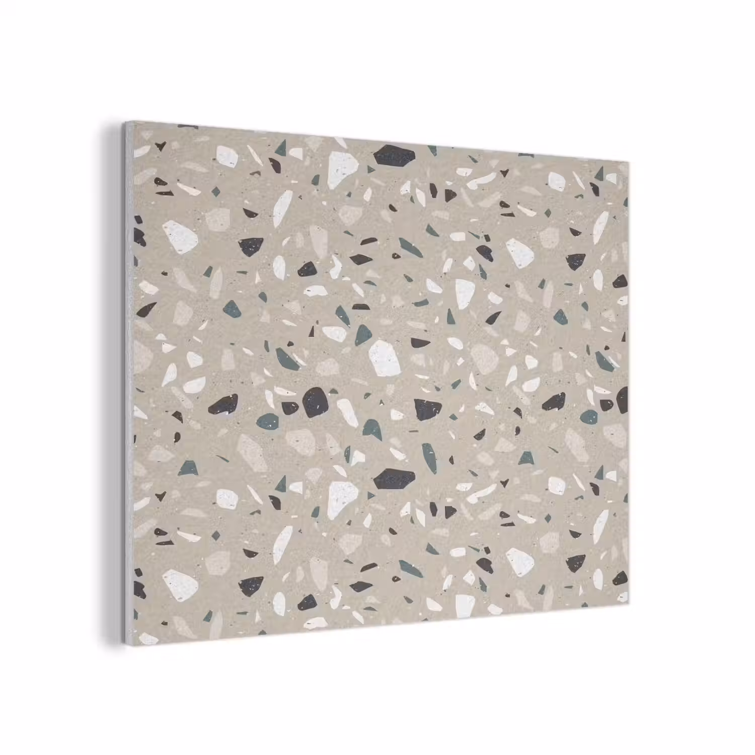 Terrazzo - Patroon - Groen PET vilt klein 837 -3d