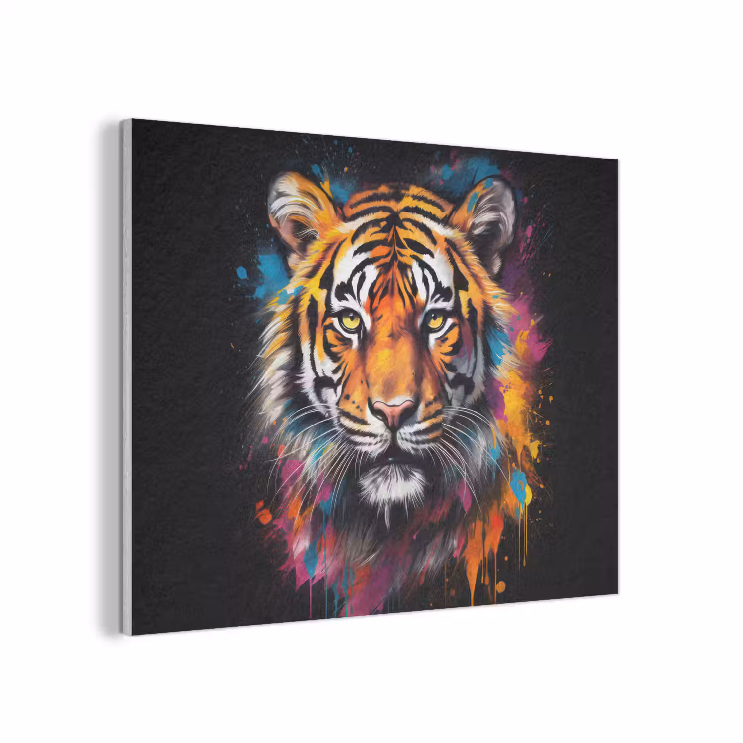 Tijger - Graffiti - Dieren - Zwart PET vilt klein -3d