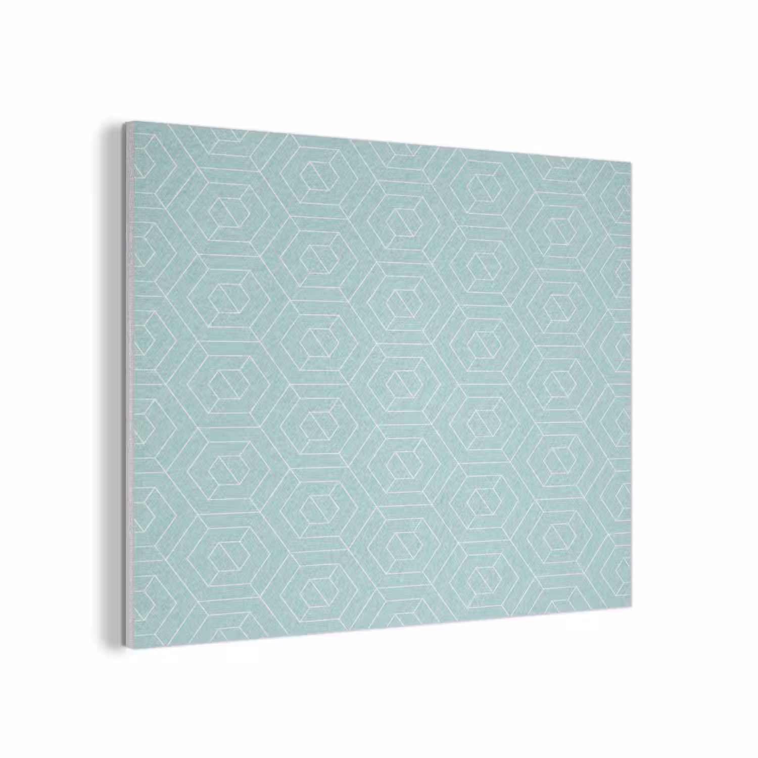 Turquoise - Patroon - Lijnen PET vilt klein 837 -3d