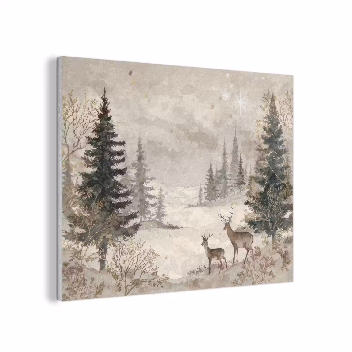 Bos - Herten - Winter - Sneeuw PET vilt klein -3d