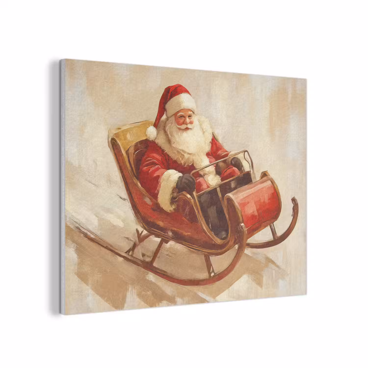 Kerst - Slee - Kerstman PET vilt klein -3d