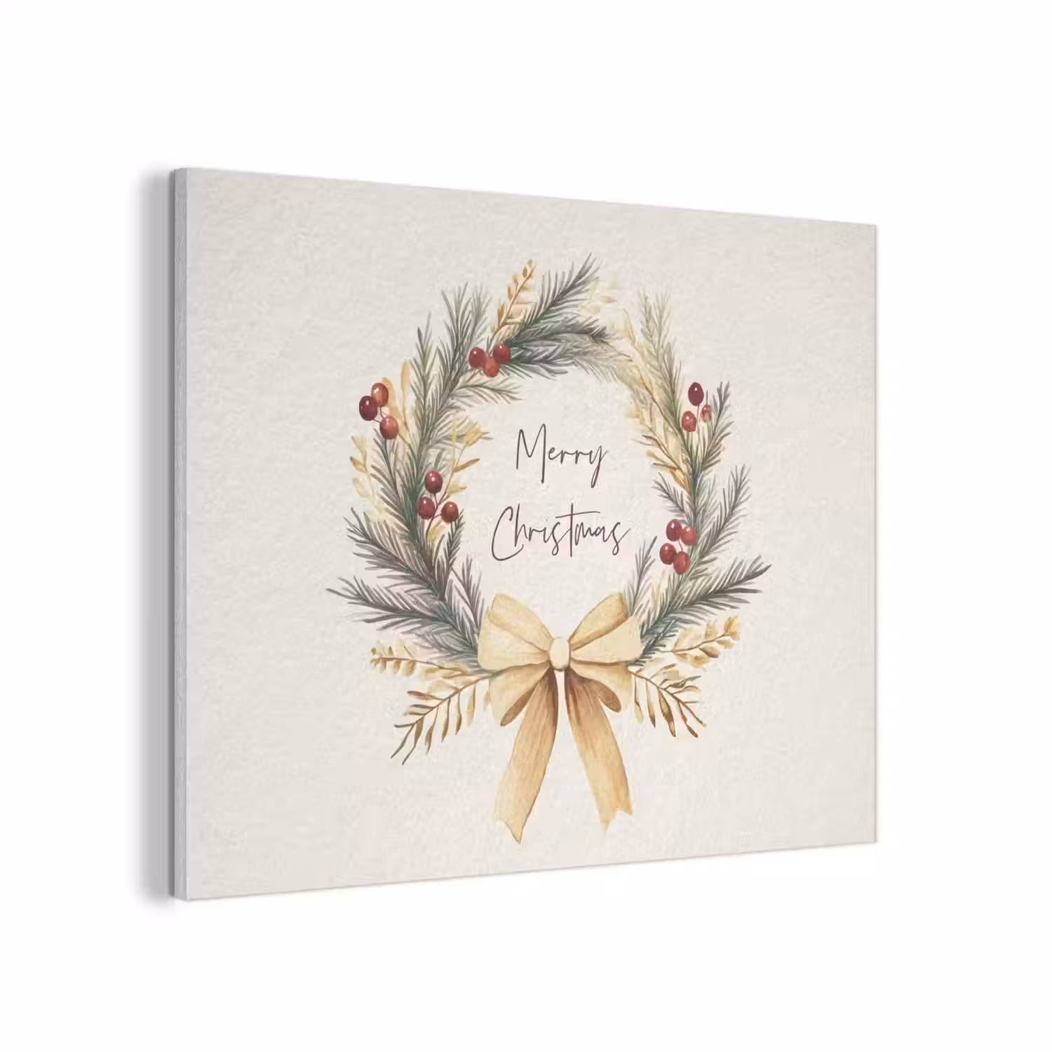 Kerstkrans - Kerst - Goud - Beige PET vilt klein -3d
