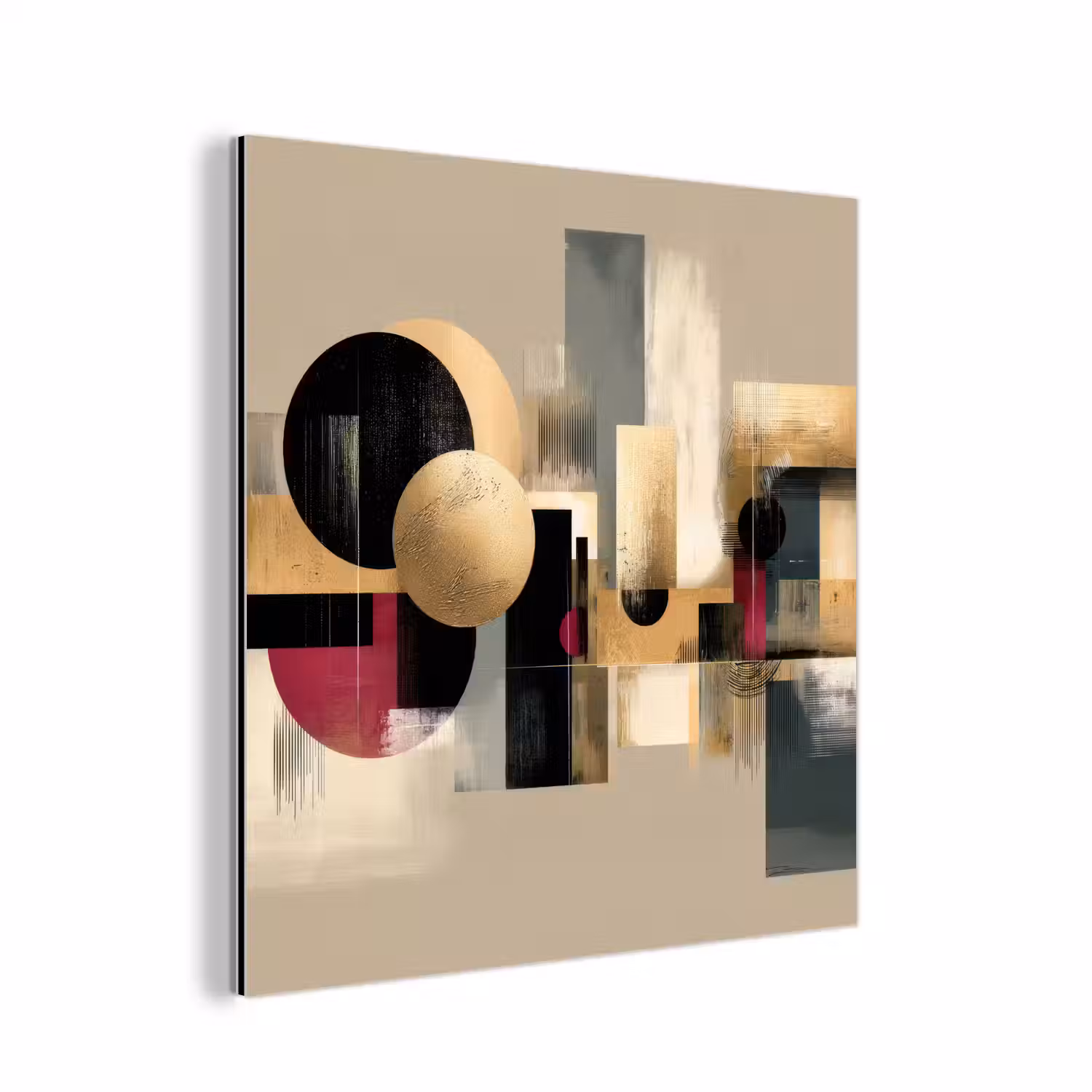 Abstract - Vormen - Beige - Texturen aluminium wit klein -3d