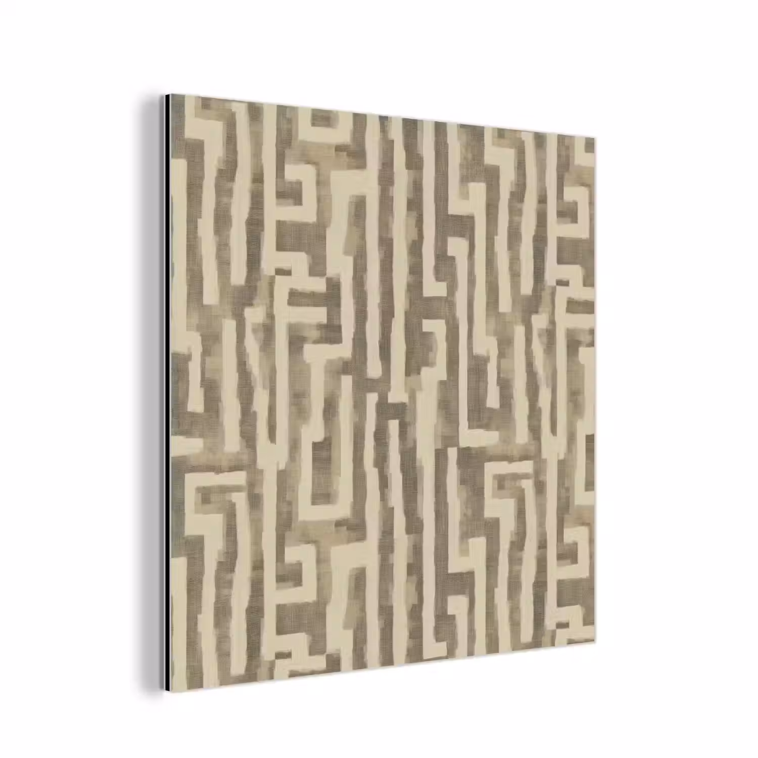 Abstract - Geometrisch - Groen aluminium wit klein 46 -3d