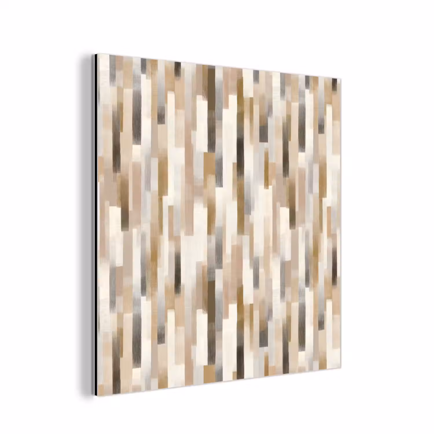 Abstract - Patroon - Kwaststreken aluminium wit klein 46 -3d
