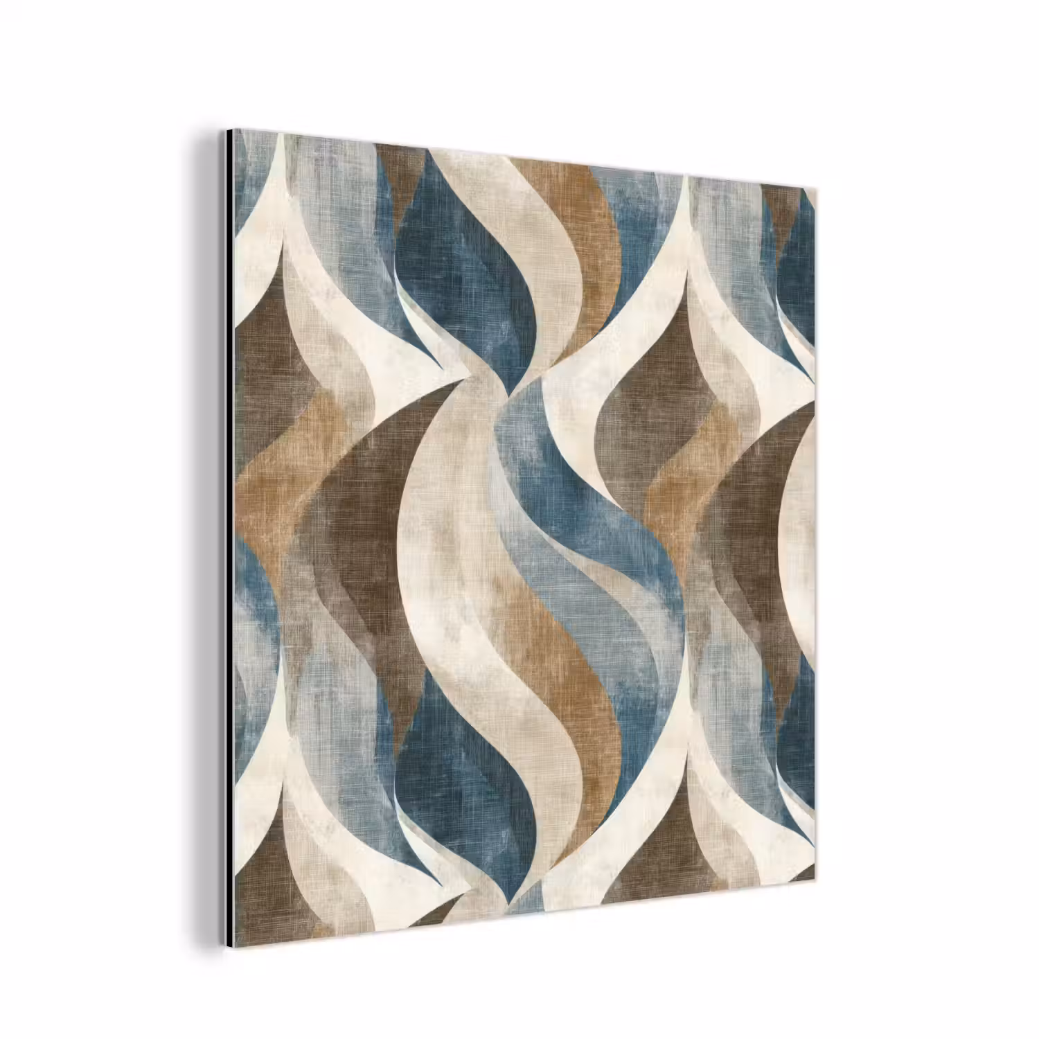 Abstract - Golven - Kleurrijk aluminium wit klein 46 -3d