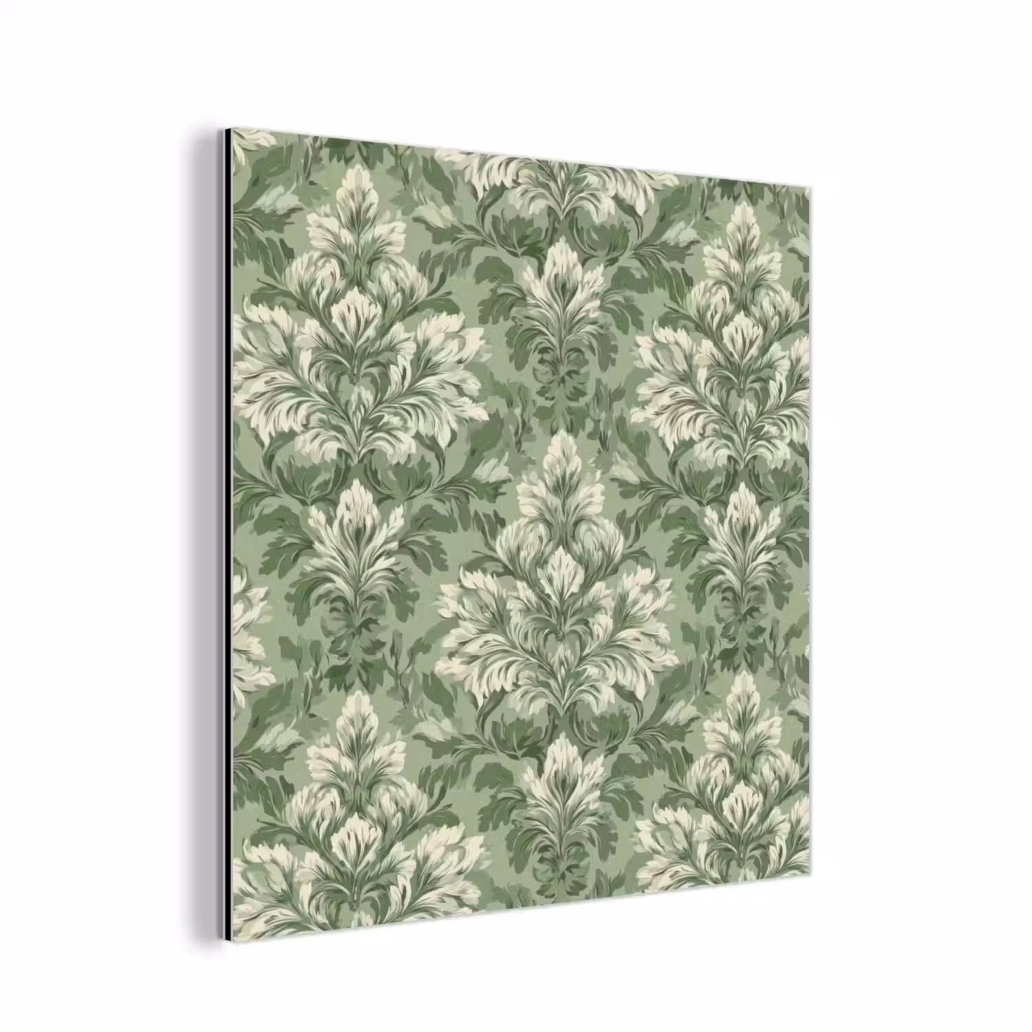 Sierlijk - Lichtgroen - Planten - Patroon - Getailleerd aluminium wit klein 46 -3d