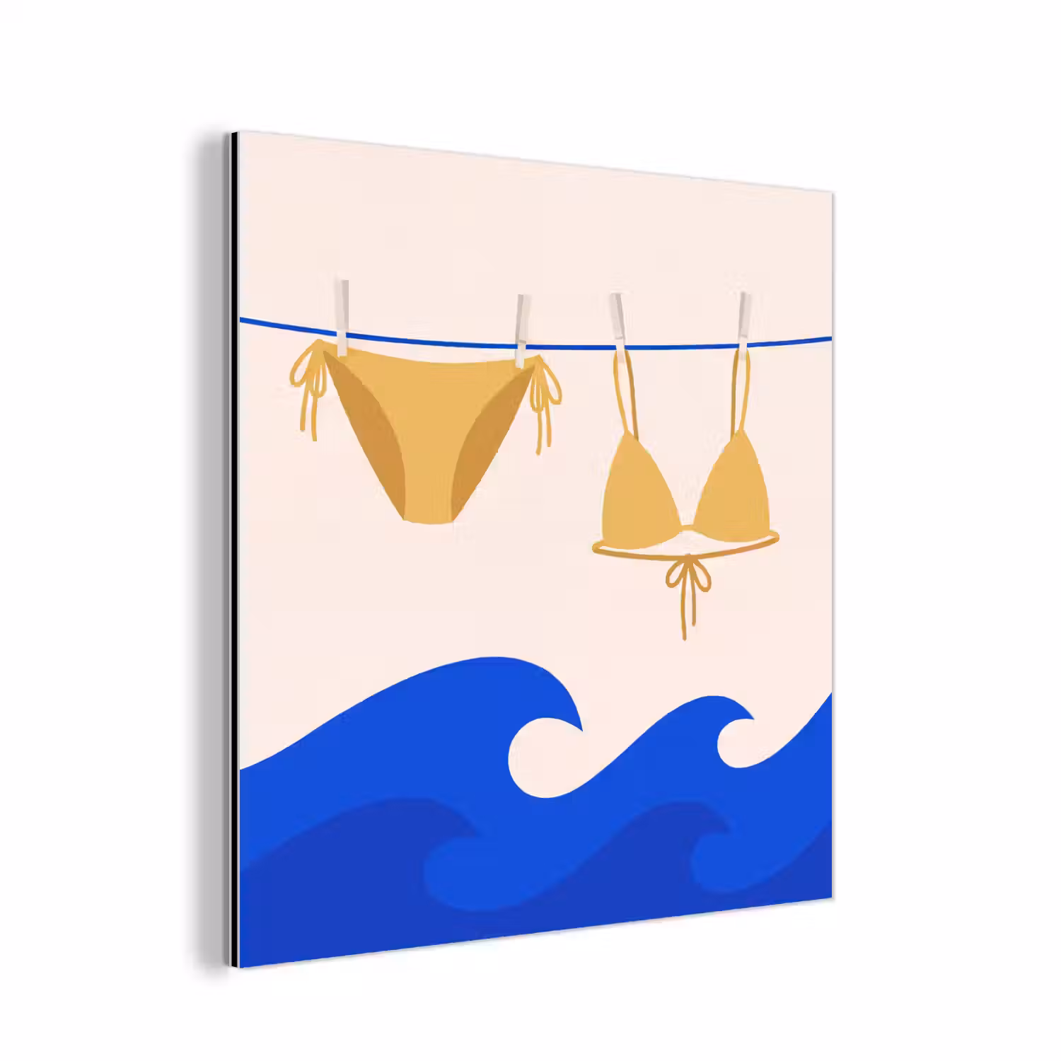 Zwemkleding - Zee - Zomer - Illustratie - Geel aluminium wit klein -3d
