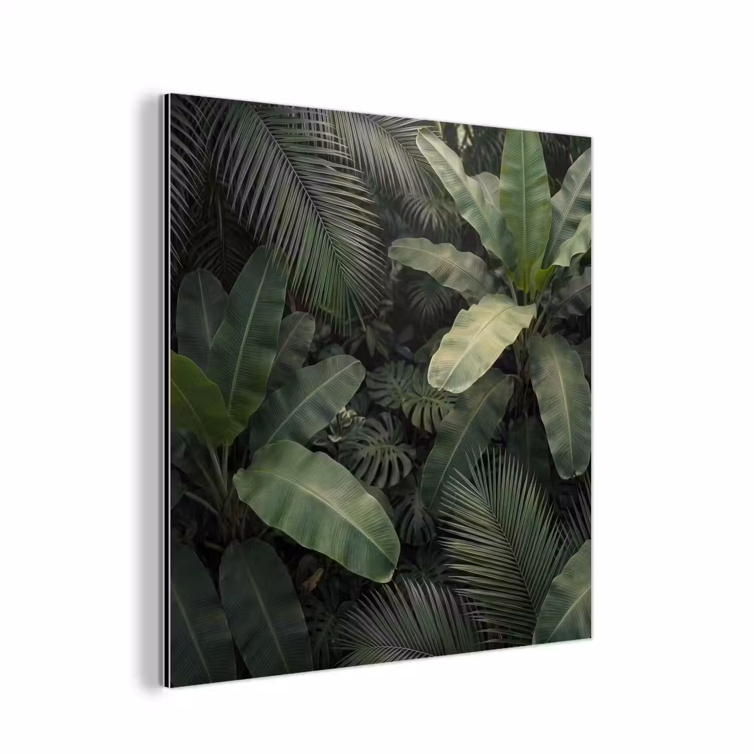 Bladeren - Groen - Tropisch - Natuur aluminium wit klein -3d