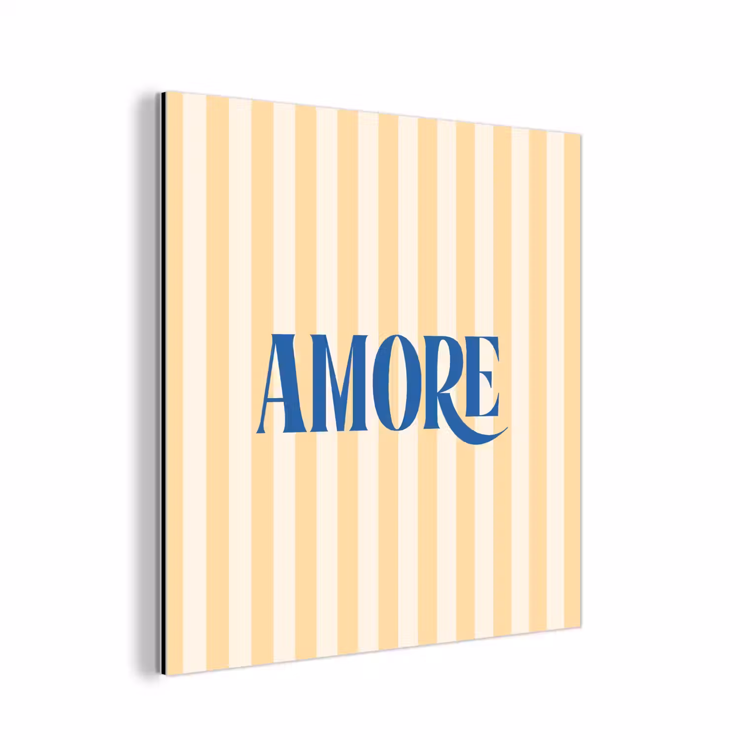 Blauw - Geel - Strepen - Amore aluminium wit klein -3d