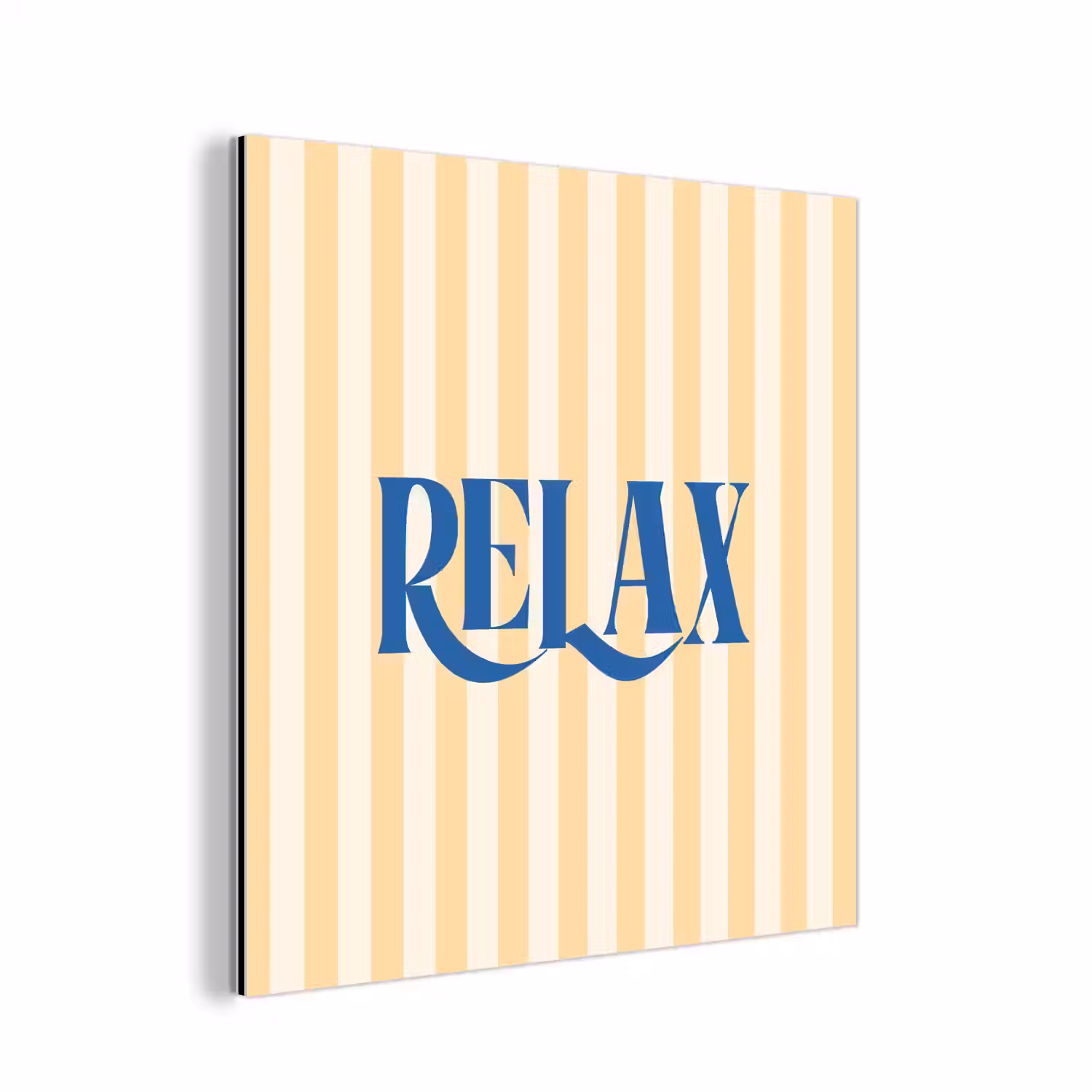 Blauw - Geel - Strepen - Relax aluminium wit klein -3d