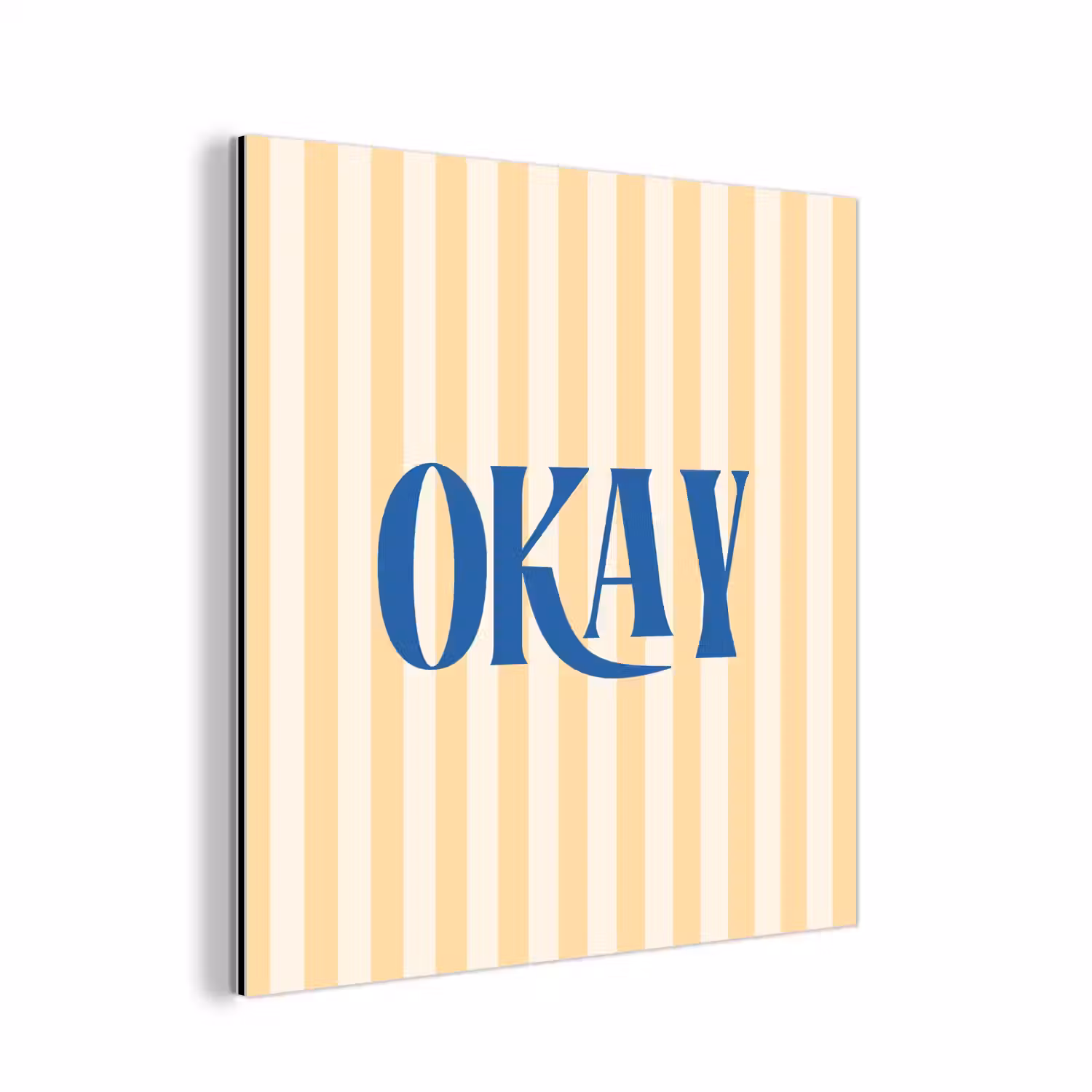 Blauw - Geel - Strepen - Okay aluminium wit klein -3d