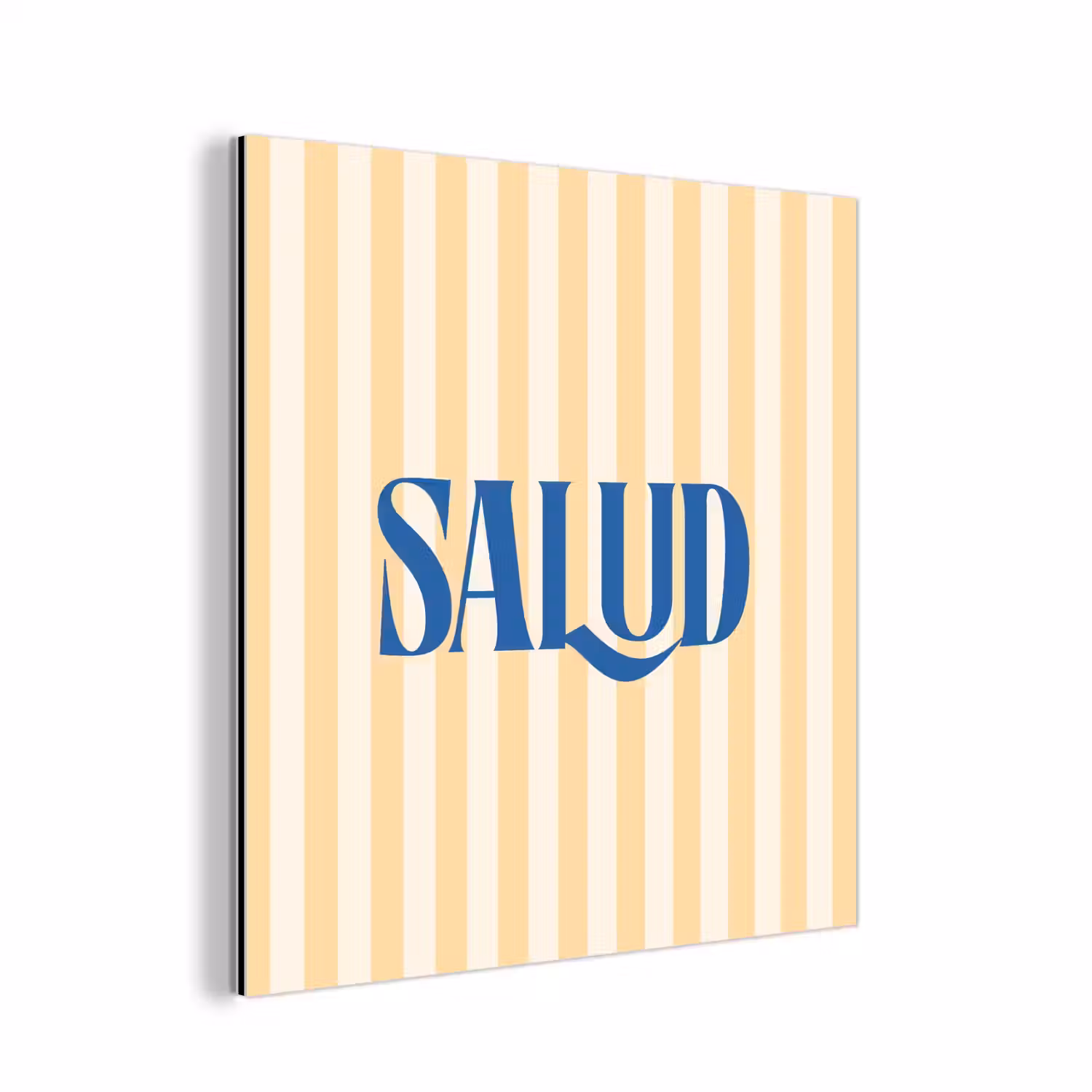 Blauw - Geel - Strepen - Salud aluminium wit klein -3d