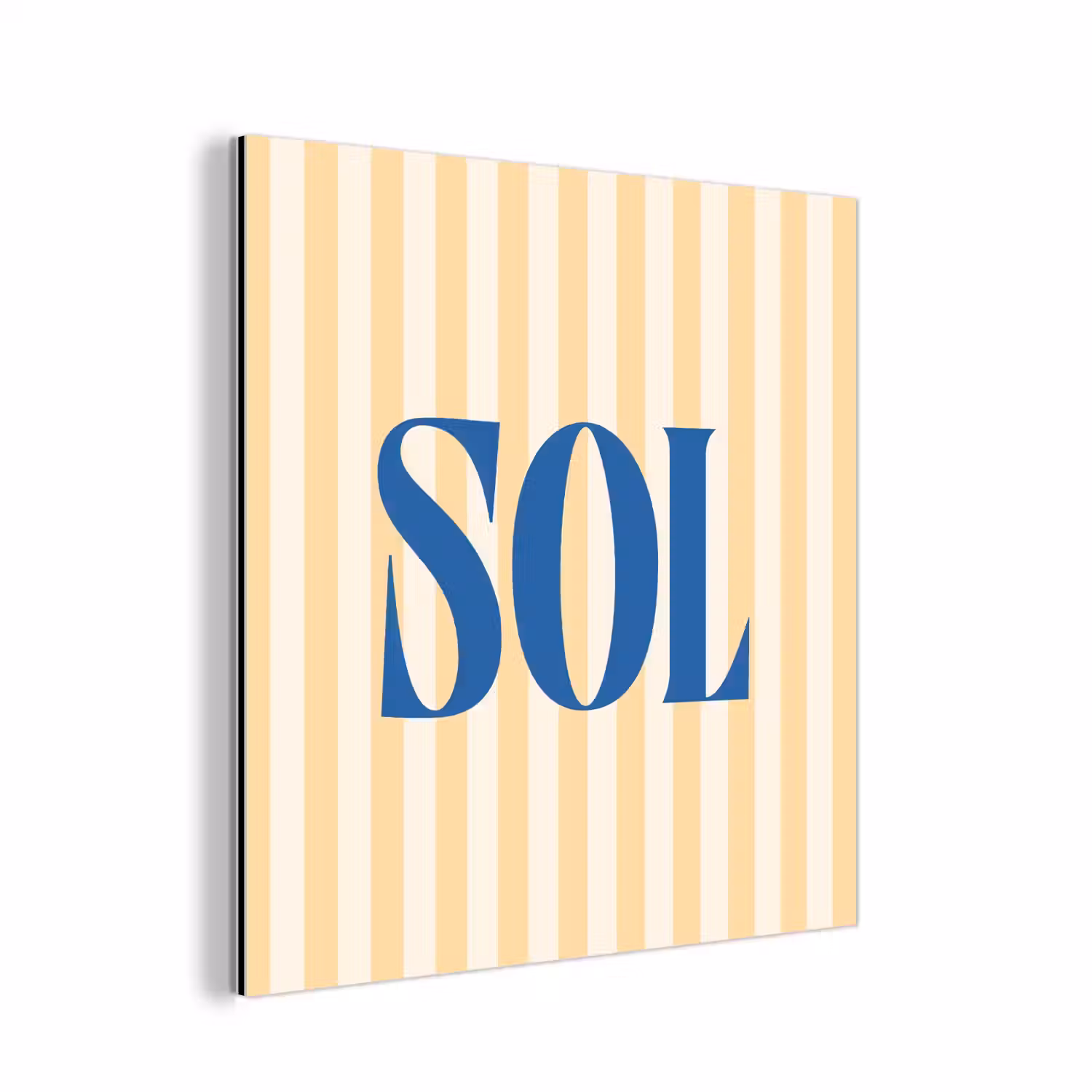 Blauw - Geel - Strepen - Sol aluminium wit klein -3d