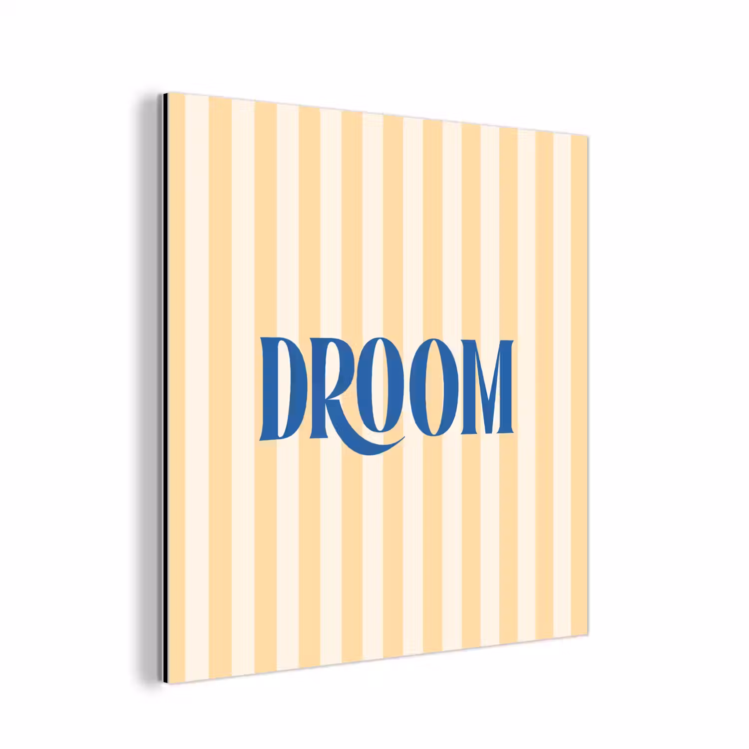 Blauw - Geel - Strepen - Droom aluminium wit klein -3d