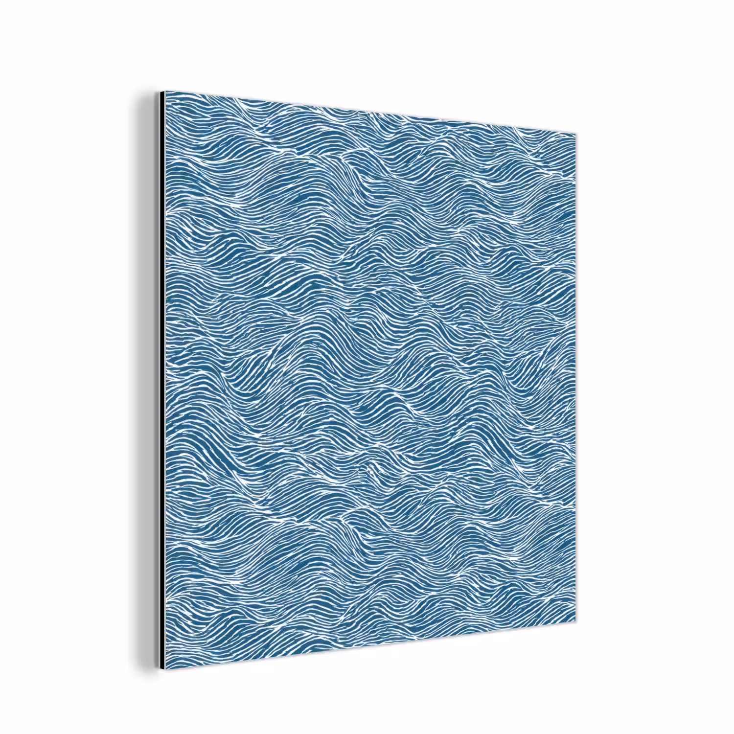 Blauw - Wit - Golven - Getekend - Textuur aluminium wit klein 46 -3d