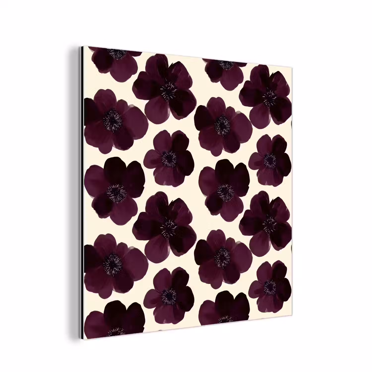 Bloemen - Aquarel - Paars aluminium wit klein 46 -3d