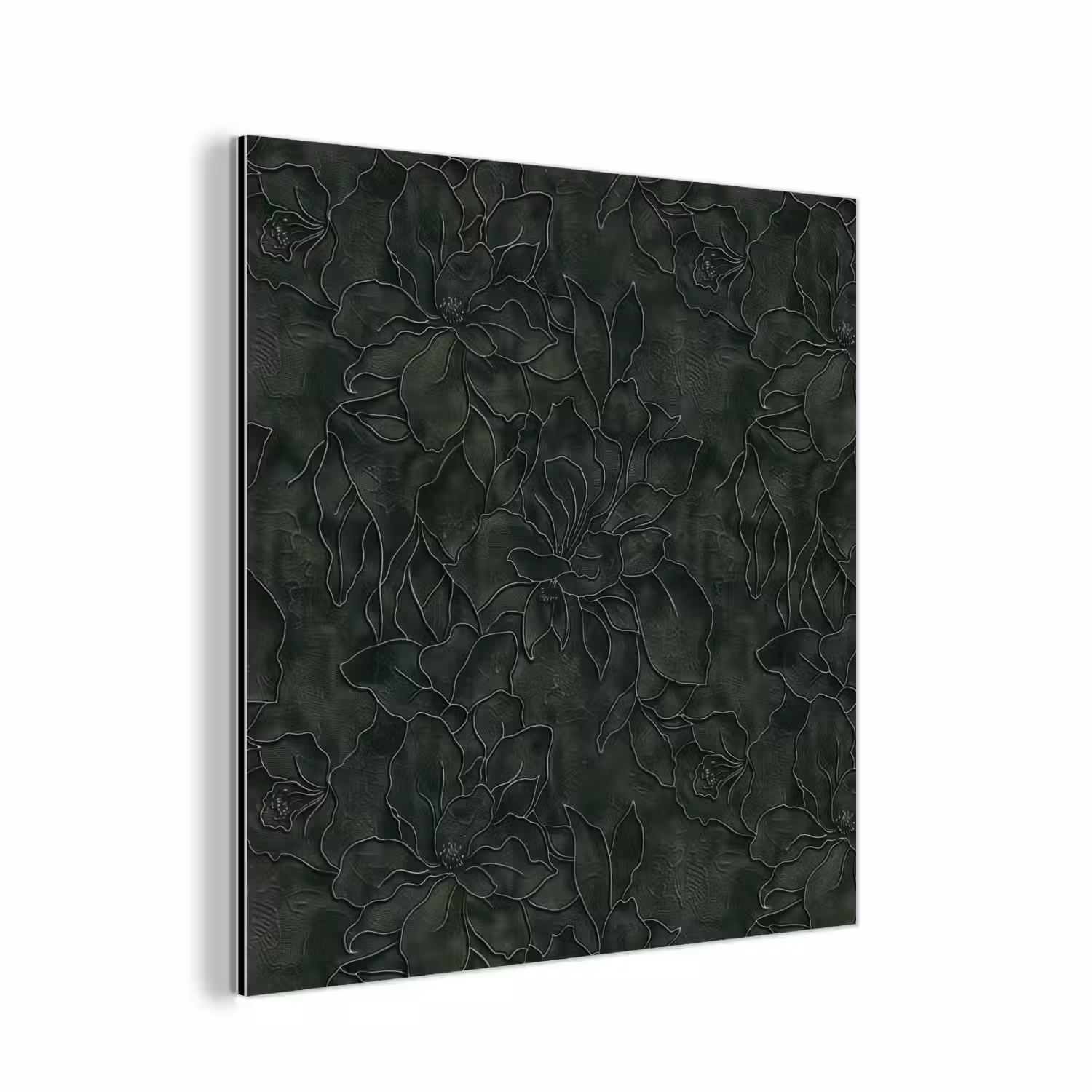 Bloemen - Lijnen - Groen aluminium wit klein 46 -3d