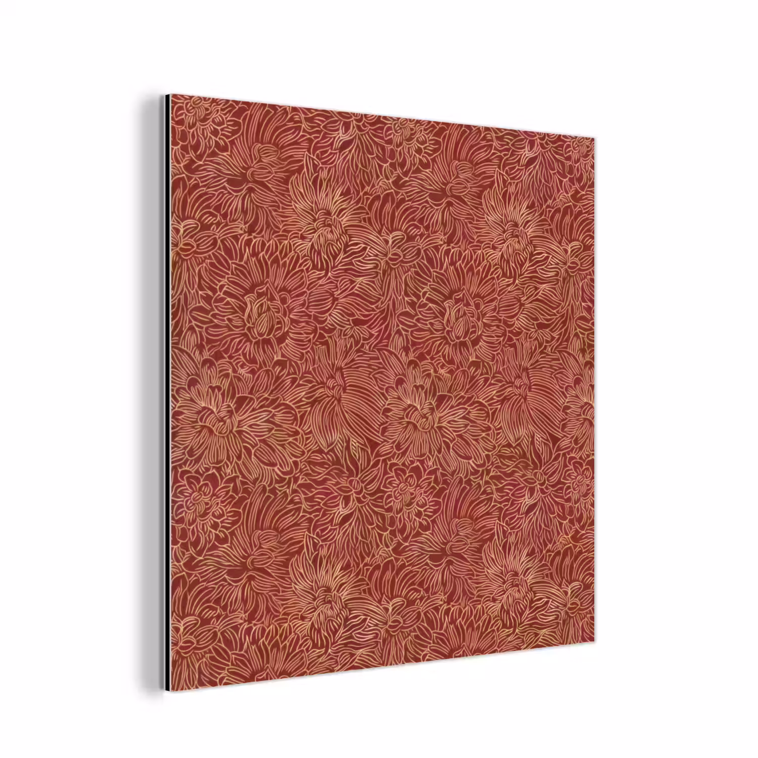 Bloemen - Motief - Rood aluminium wit klein 46 -3d