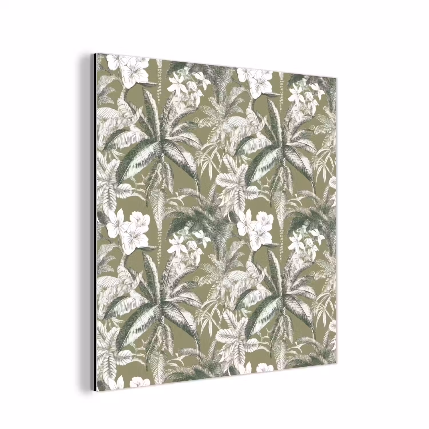 Botanisch - Bloemen - Groen aluminium wit klein 46 -3d