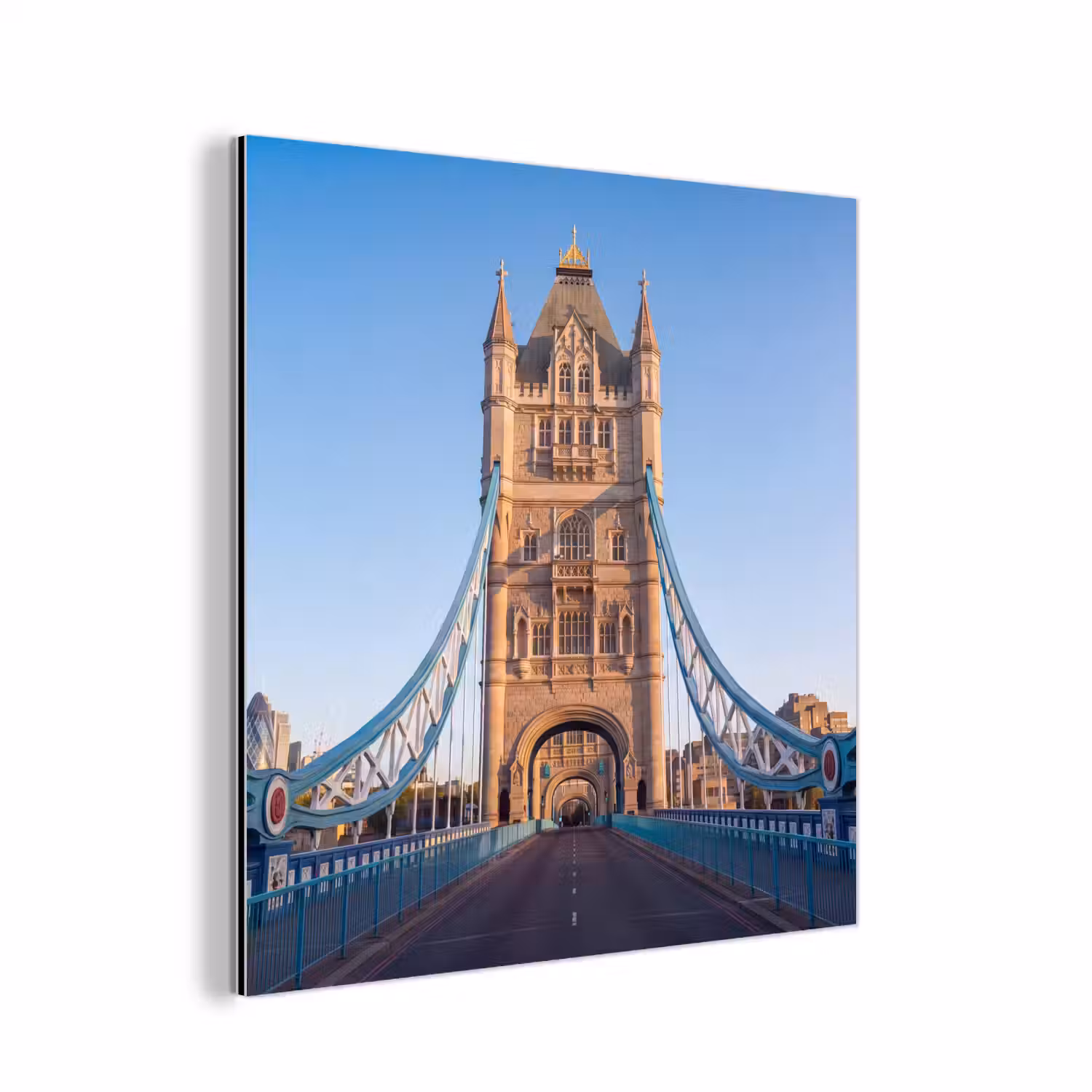 Brug - Toren - Architectuur - Klassiek - Blauw aluminium wit klein -3d