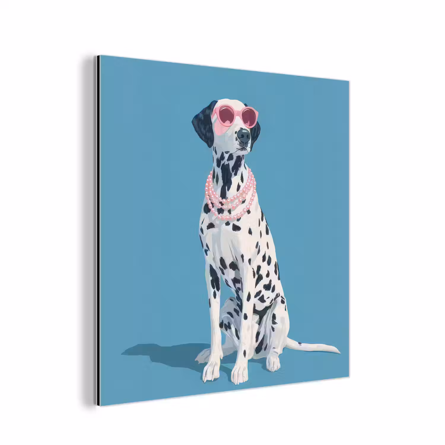 Dalmatiër - Zonnebril - Blauw aluminium wit klein -3d