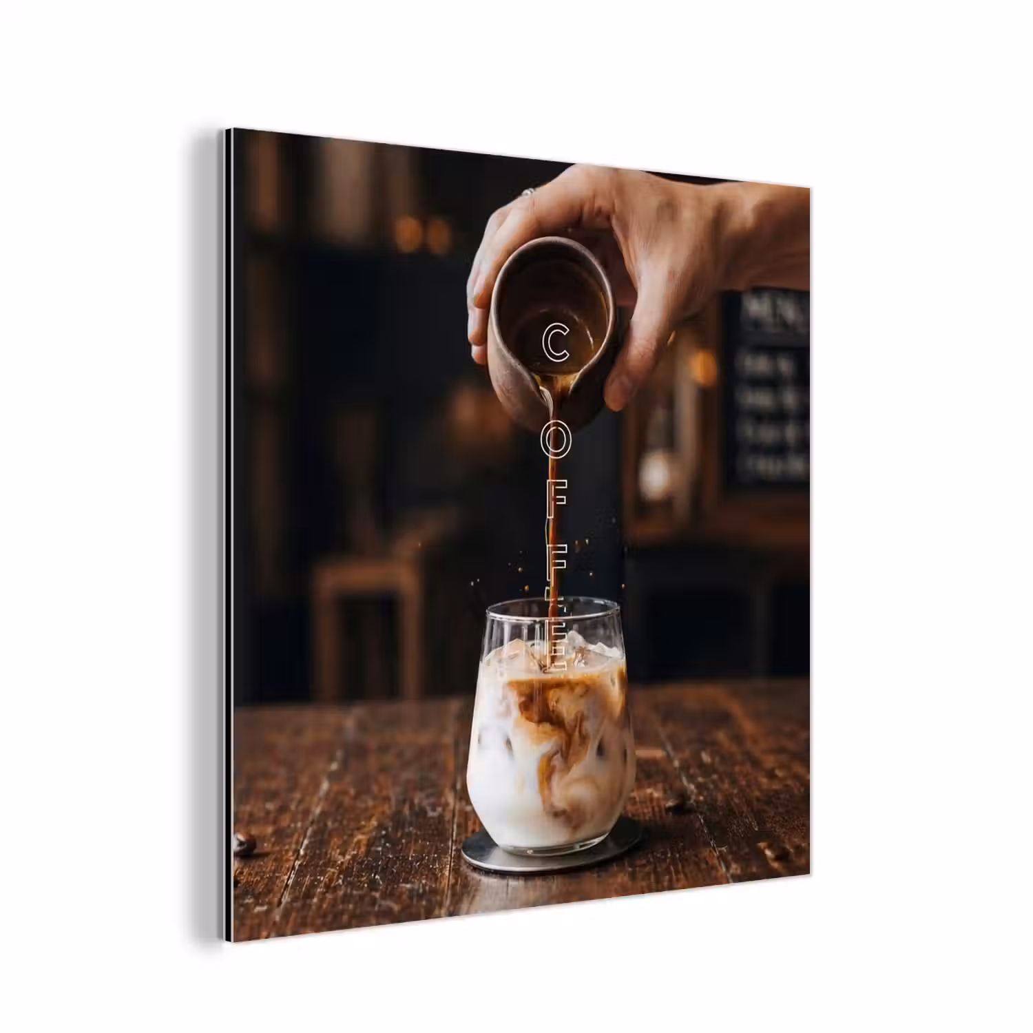Espresso - Melk - Café aluminium wit klein -3d