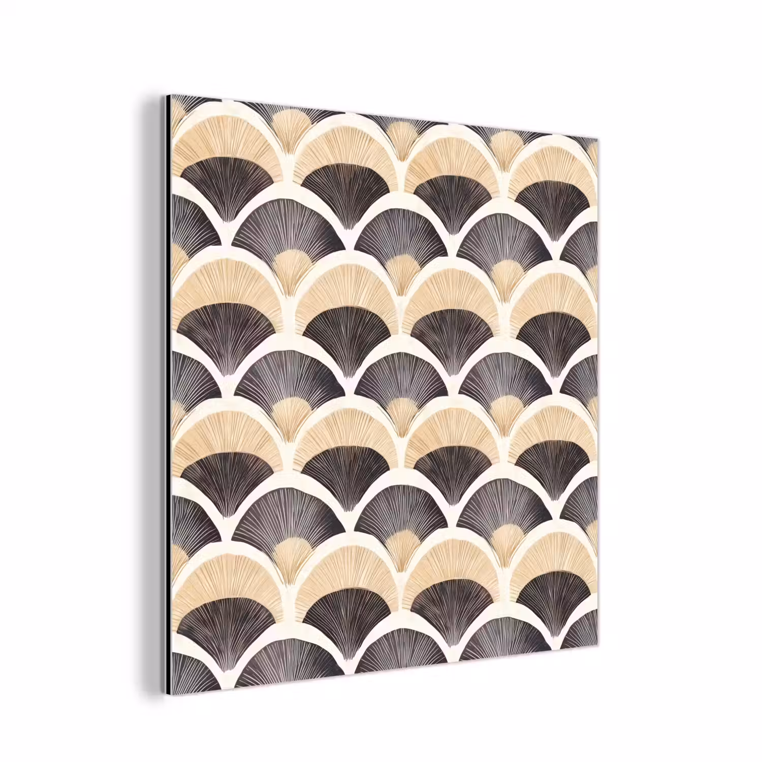 Waaier - Patroon - Zwart - Beige aluminium wit klein 46 -3d