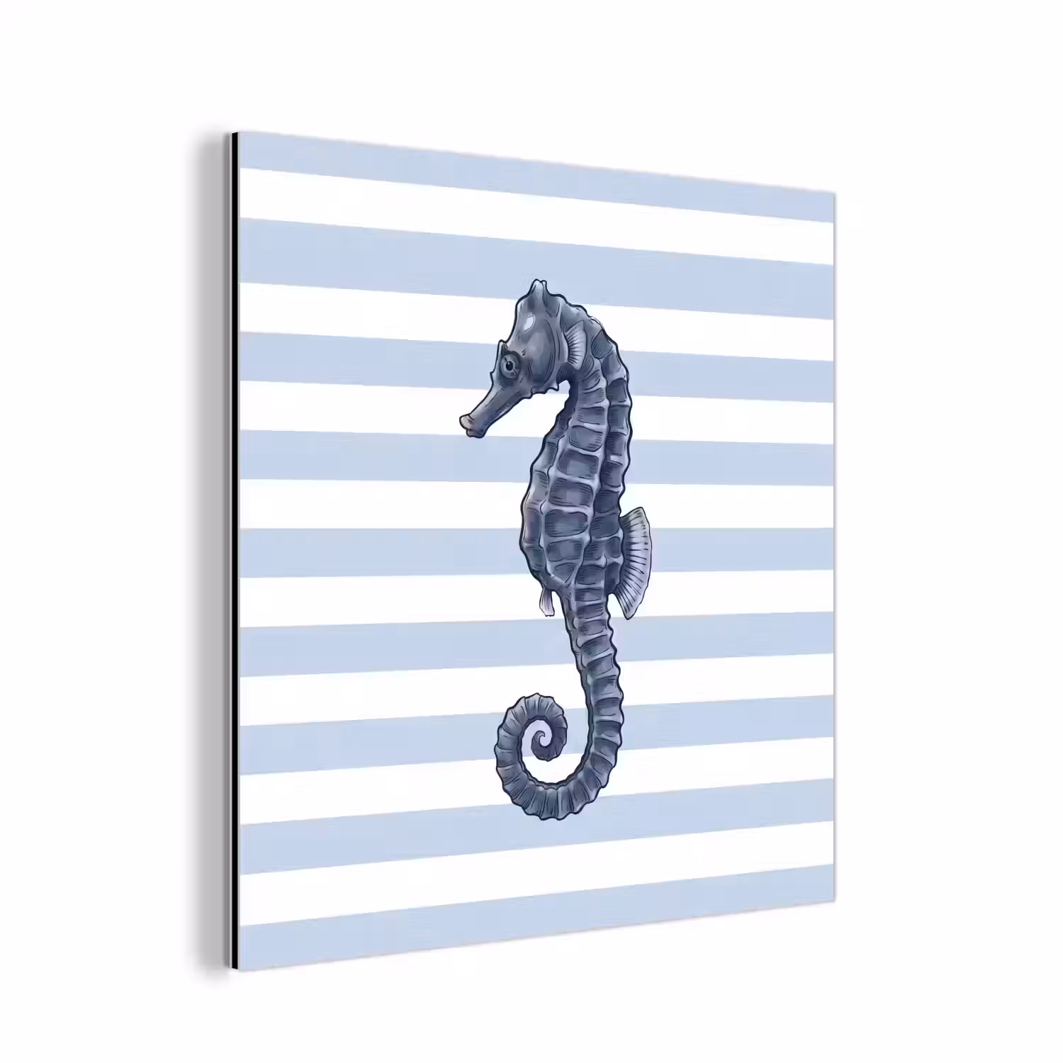 Vis - Oceaan - Illustratie - Blauw - Strepen aluminium wit klein -3d