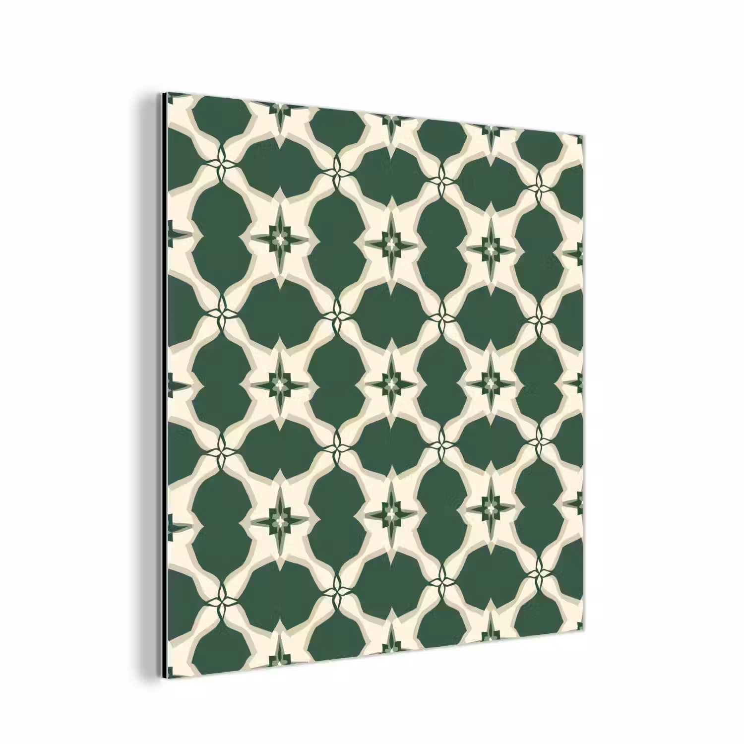 Tegel - Klassiek - Groen aluminium wit klein 46 -3d