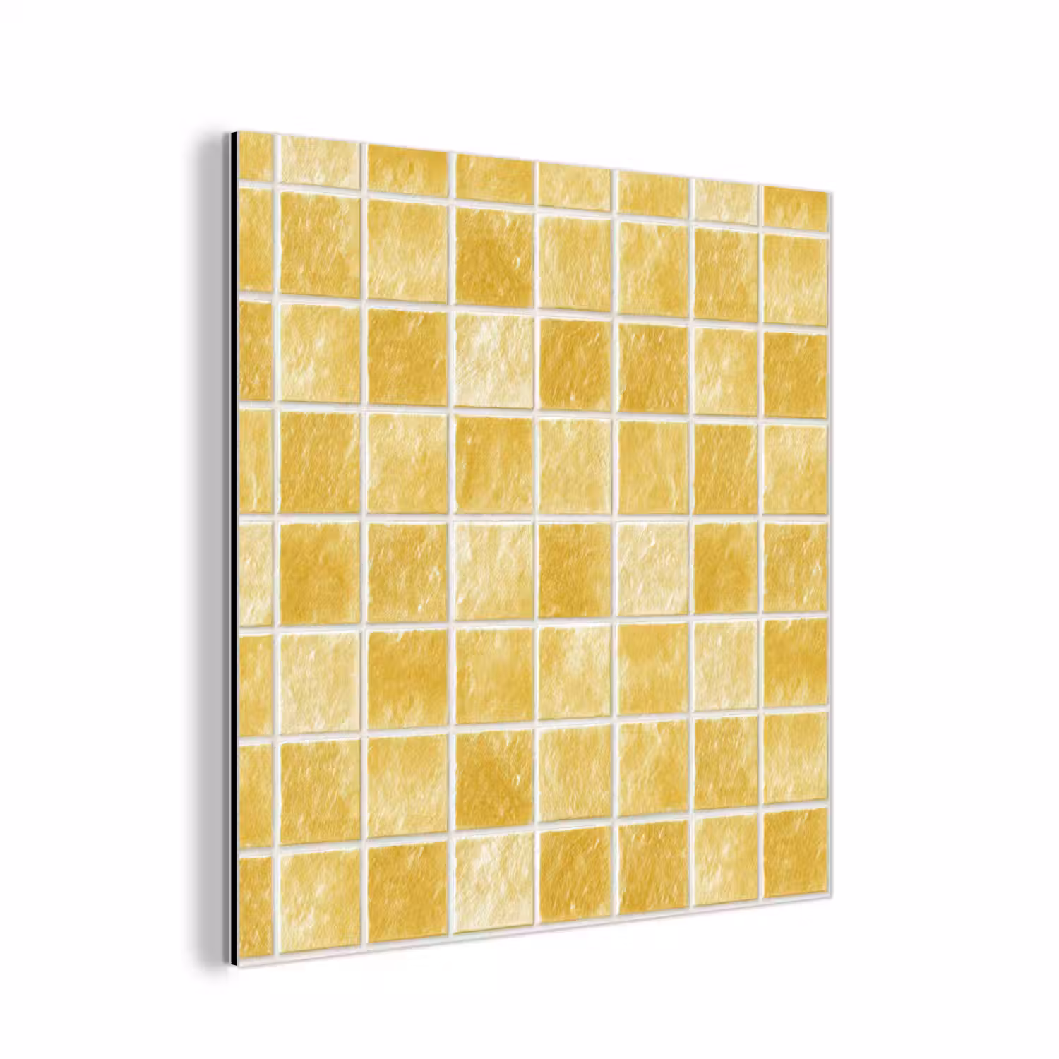 Tegels - Mozaïek - Textuur - Goudgeel aluminium wit klein 46 -3d