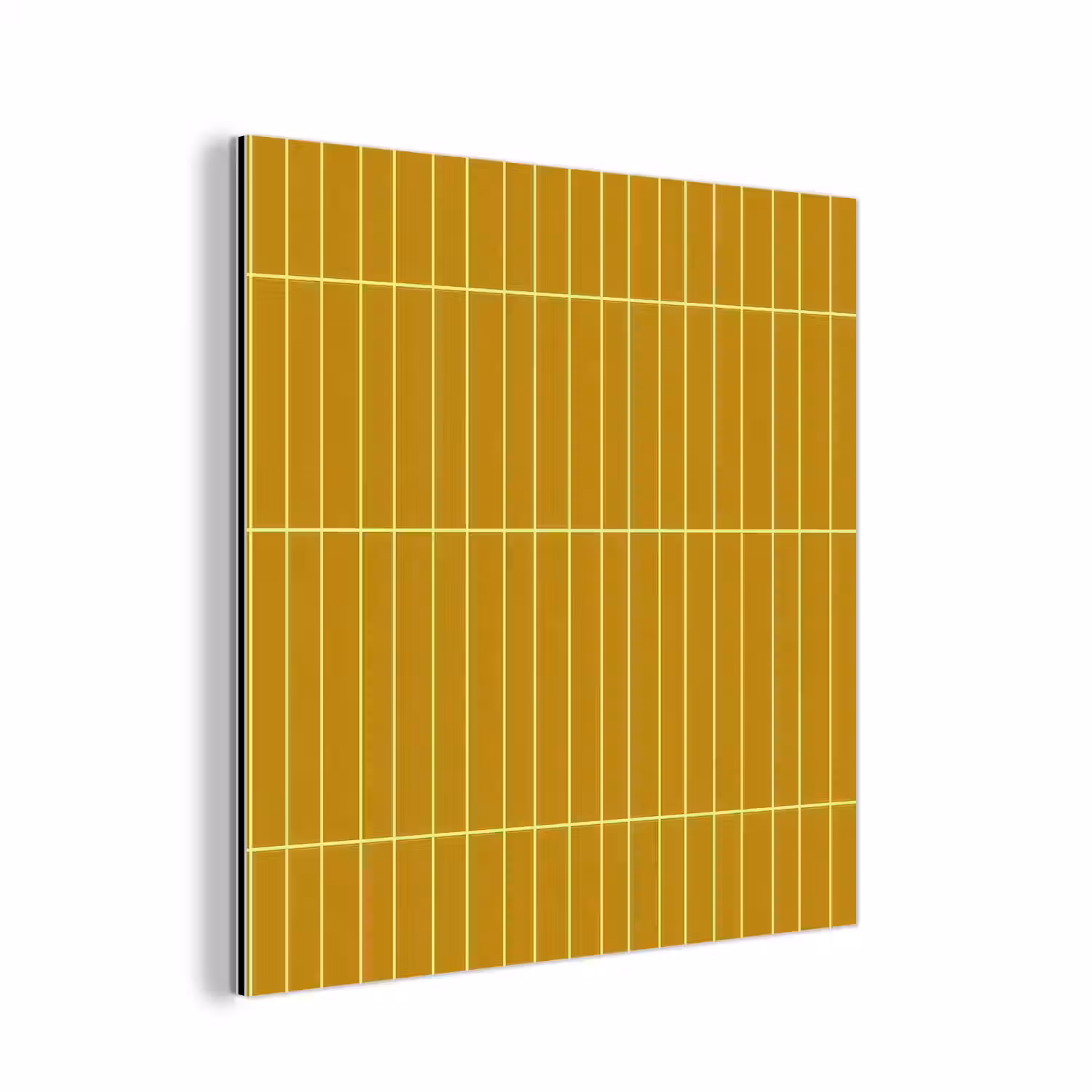Tegels - Verticaal - Mosterdgeel aluminium wit klein 46 -3d