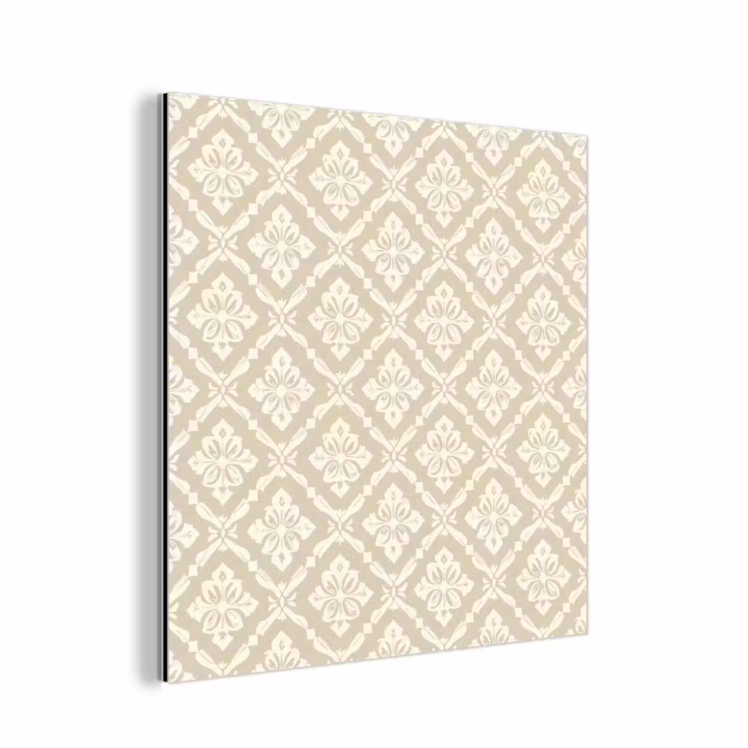 Floraal - Ornament - Beige aluminium wit klein 46 -3d