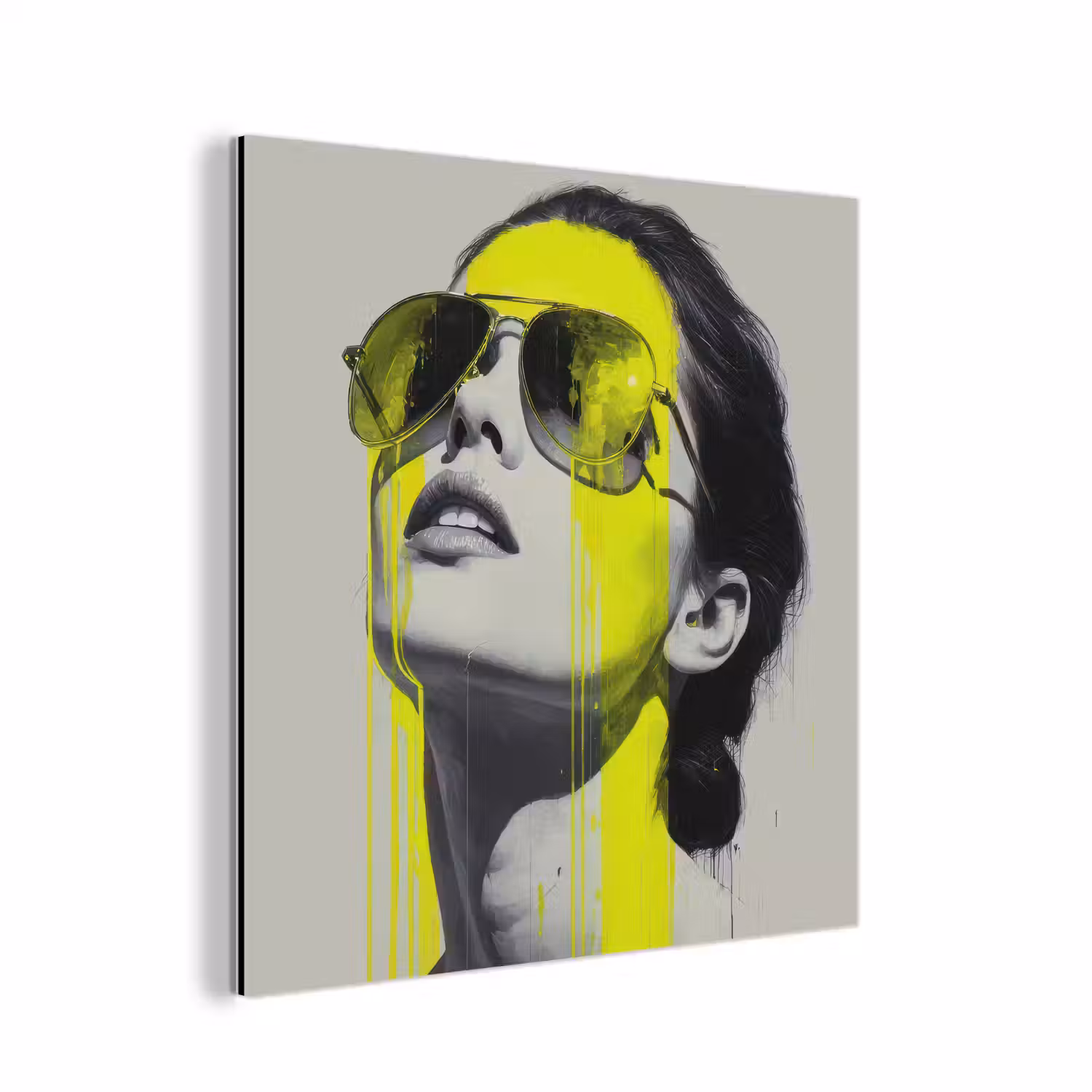 Vrouw - Bril - Verf aluminium wit klein -3d