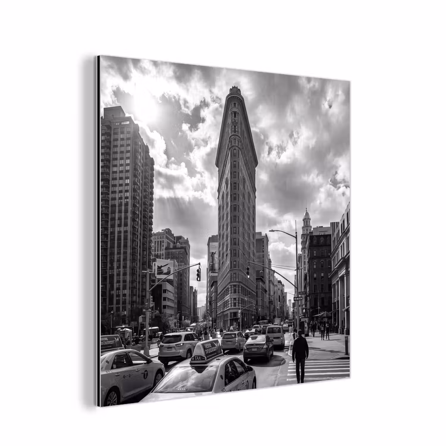 Gebouw - Hoogbouw - Stad - Architectuur - Zwart-wit aluminium wit klein -3d
