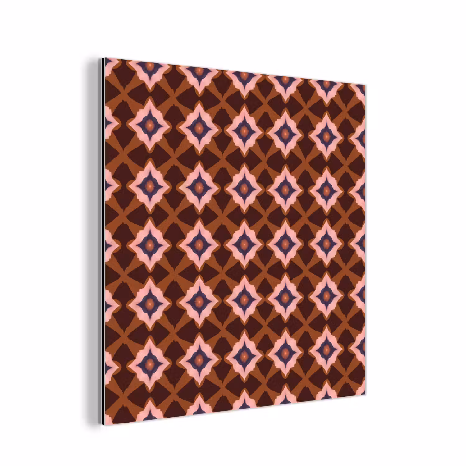 Geometrisch - Sierlijk - Bruin aluminium wit klein 46 -3d