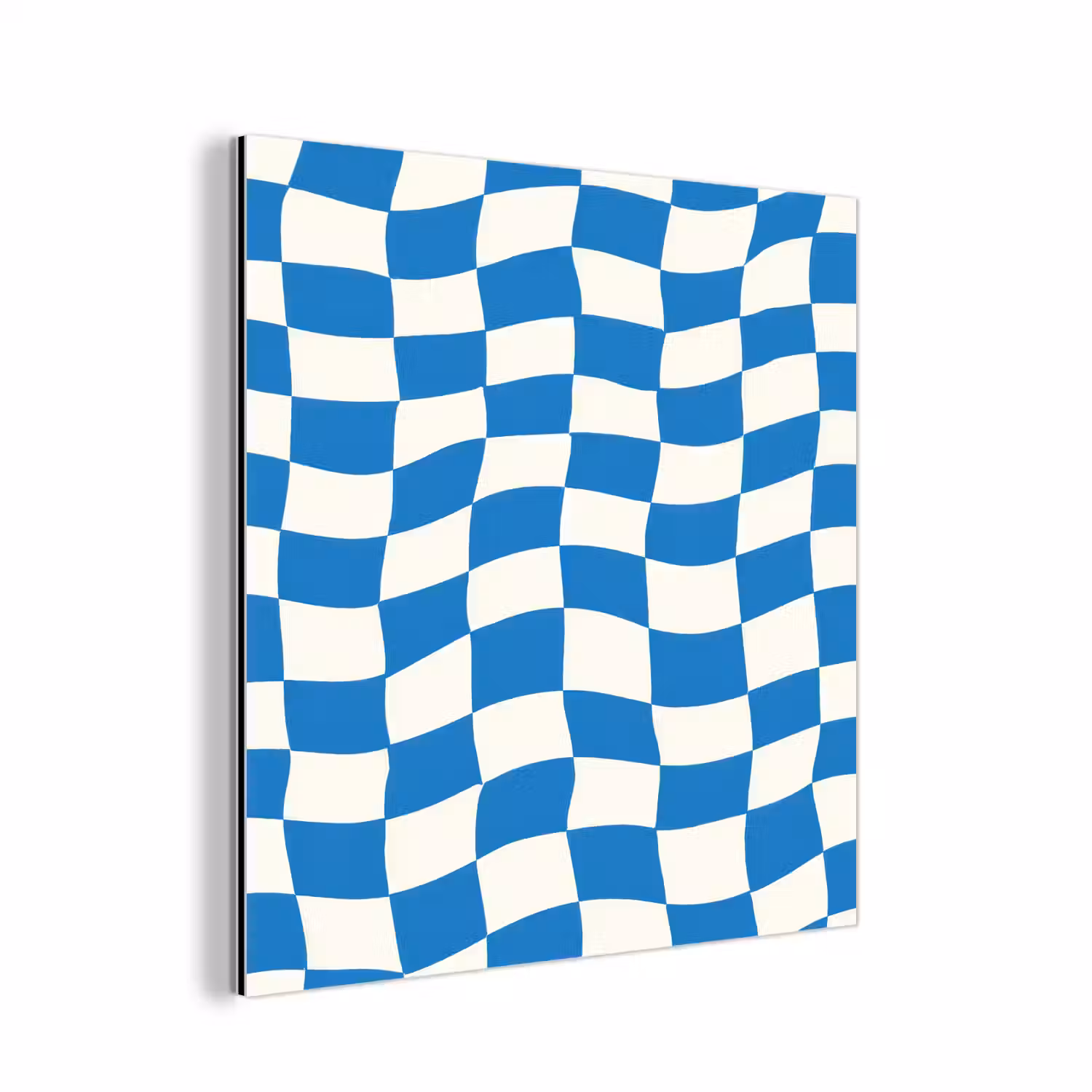 Golvend - Patroon - Blauw aluminium wit klein 46 -3d
