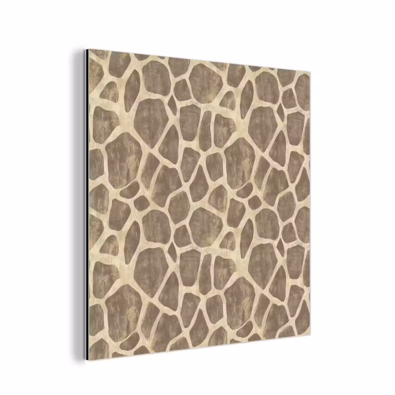Giraf - Patroon - Beige - Bruin aluminium wit klein 46 -3d