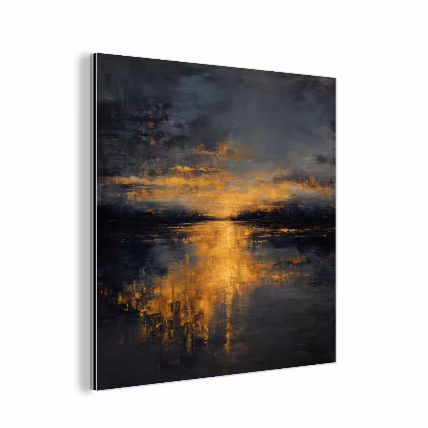 Gouden Reflectie op Water aluminium wit klein -3d