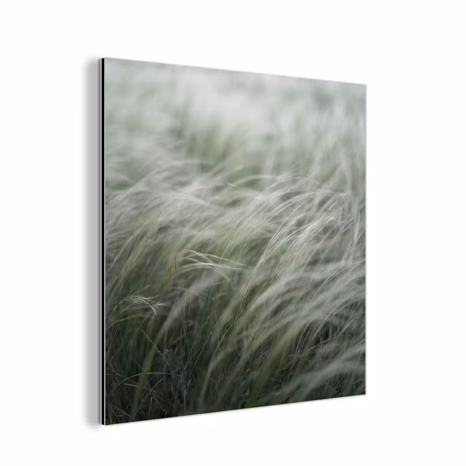 Gras - Wazig - Natuur - Groen - Zacht aluminium wit klein -3d