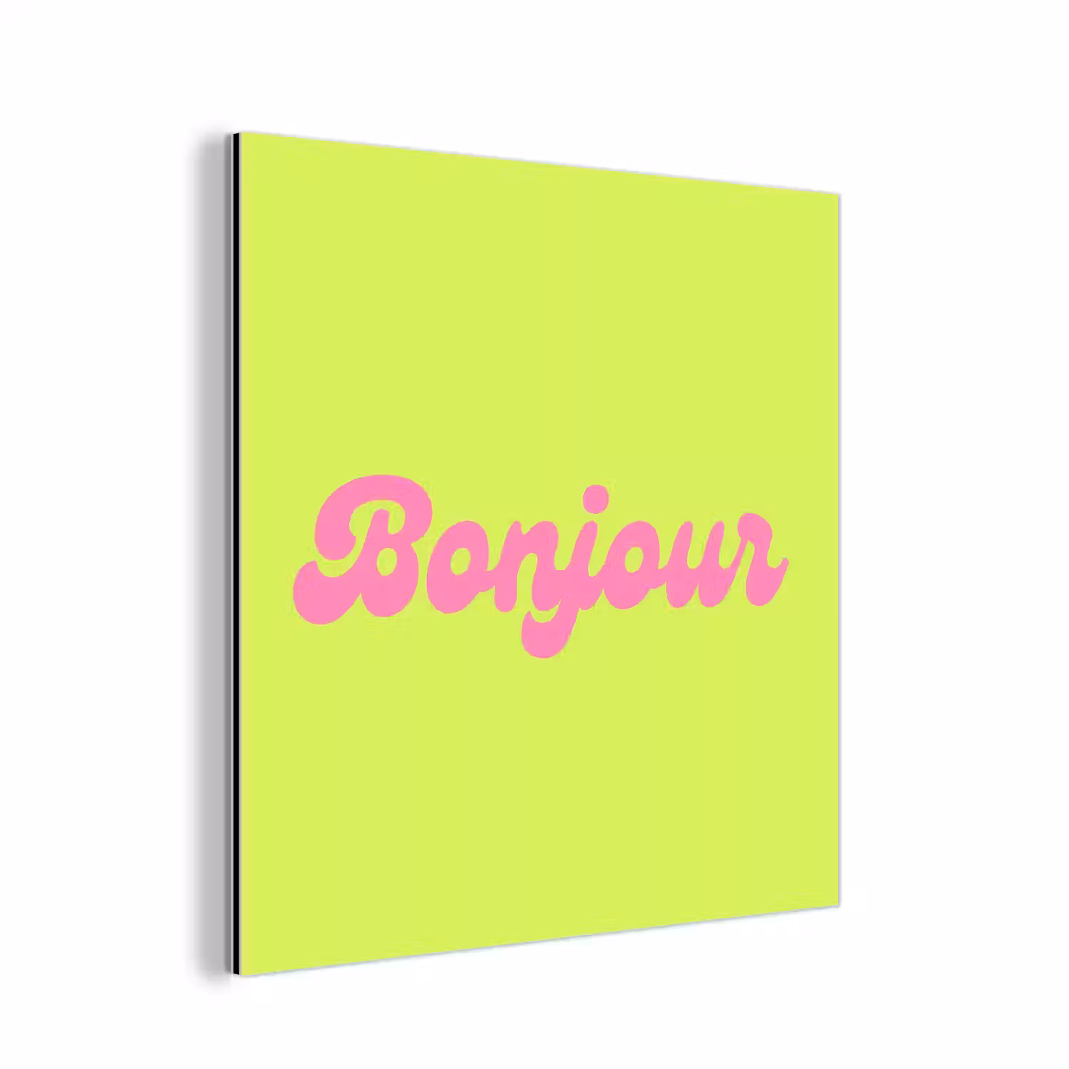 Groen - Roze bonjour - Retro aluminium wit klein -3d