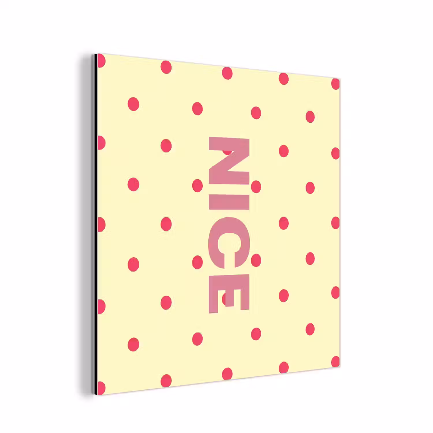Nice - Stippen - Roze - Geel aluminium wit klein -3d