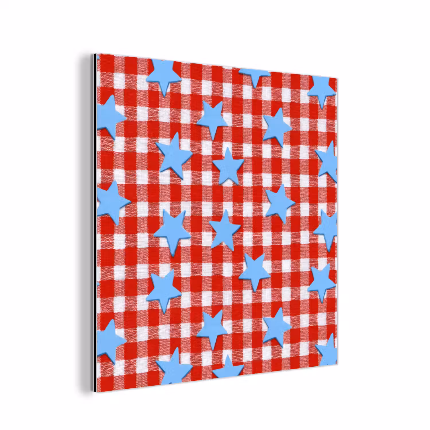 Ruit - Sterren - Rood aluminium wit klein 46 -3d