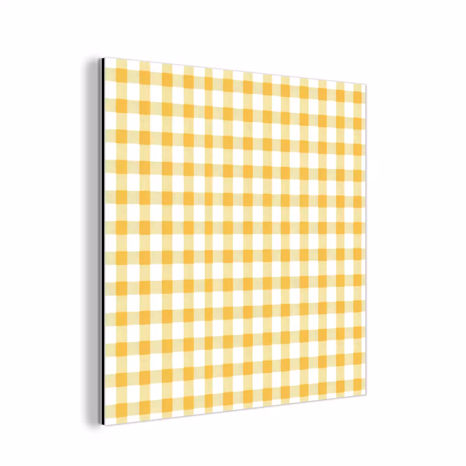 Ruit - Gingham - Klassiek - Geel en Wit aluminium wit klein 46 -3d