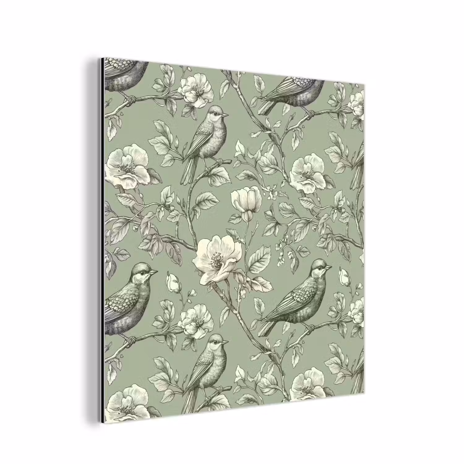 Klassiek - Botanisch - Groen aluminium wit klein 46 -3d